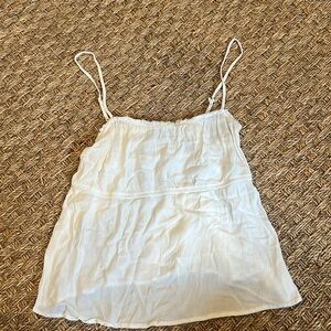 Beautiful White Loose fitting Tank-Top! Perfect summer piece!!